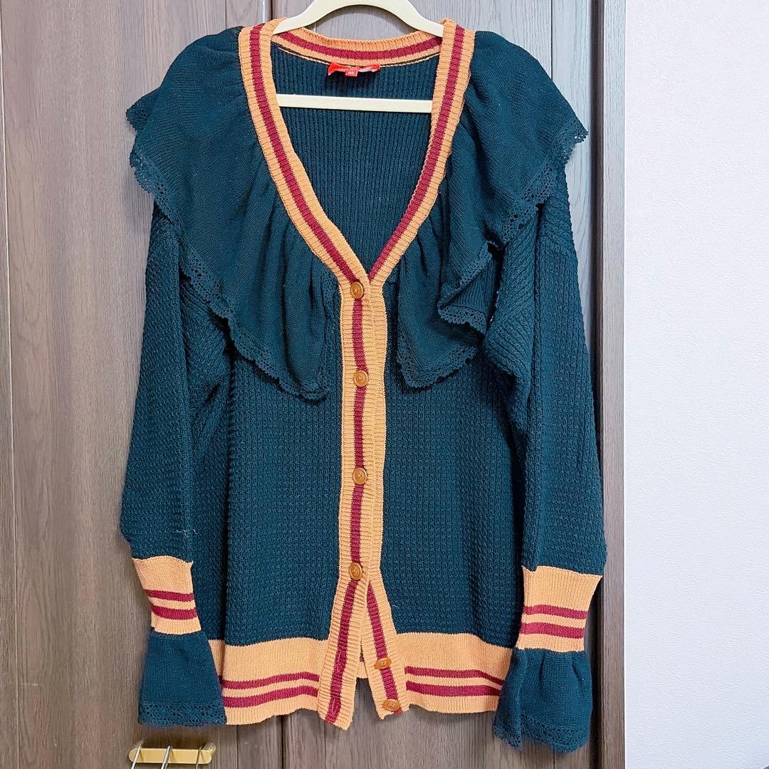 ヴィヴィアンウェストウッド　カーディガン Vivienne Westwood☆関税込 メンズロゴ刺繍ウール カーディガン