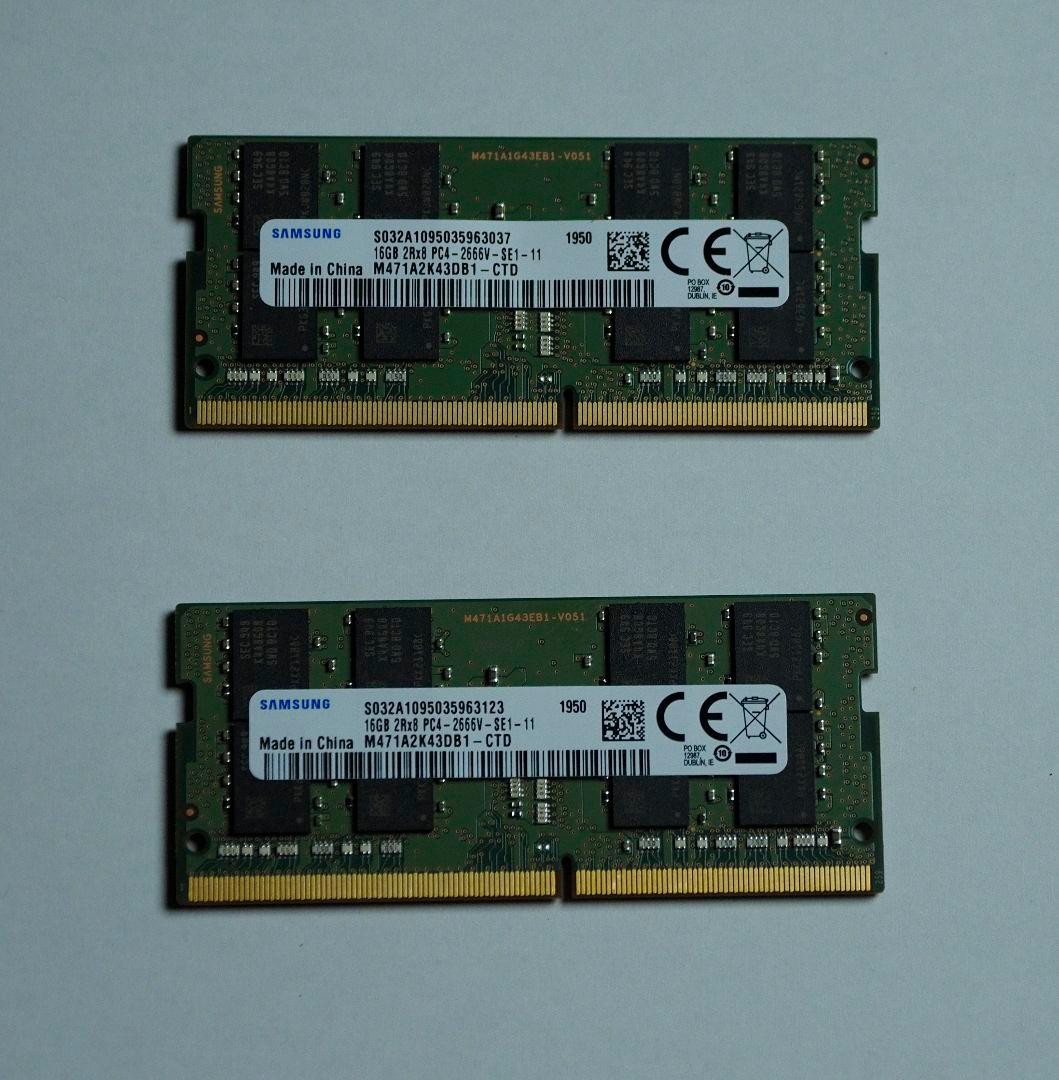 Samsung SO-DIMM DDR4-2666 32GB（16GBx2）