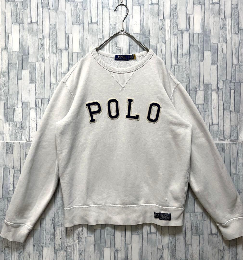 ポロ ラルフローレン トレーナー スウェット 刺繍ロゴ S 短丈 V