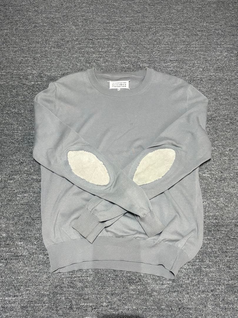 早い者勝ちMaison Margiela エルボーパッチ クルーネック ニット Maison Margiela（メゾンマルジェラ） ウール エルボーパッチ クルー