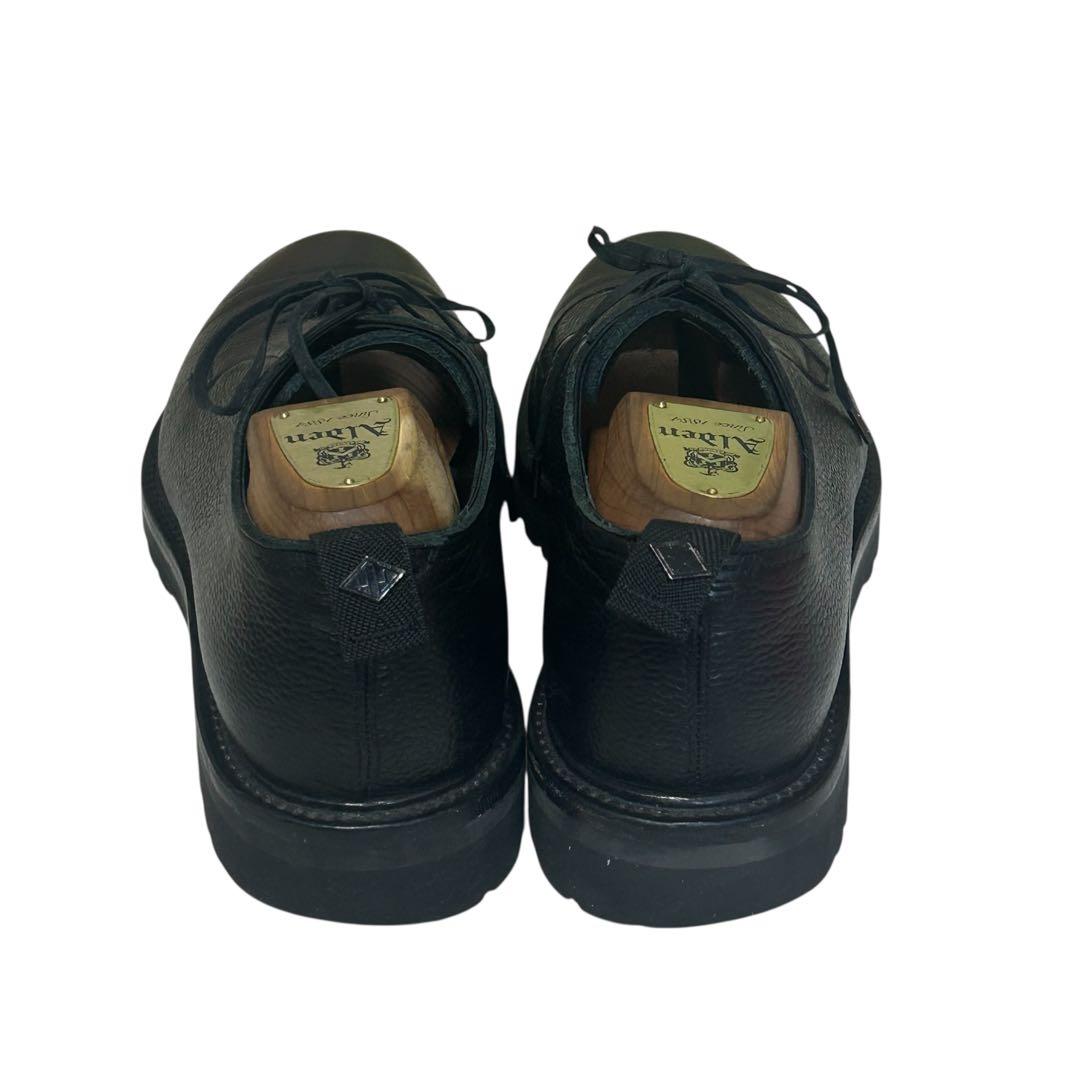 極美品 WH シボ革プレーントゥシューズ　ブラック ビブラムソール 26.5cm