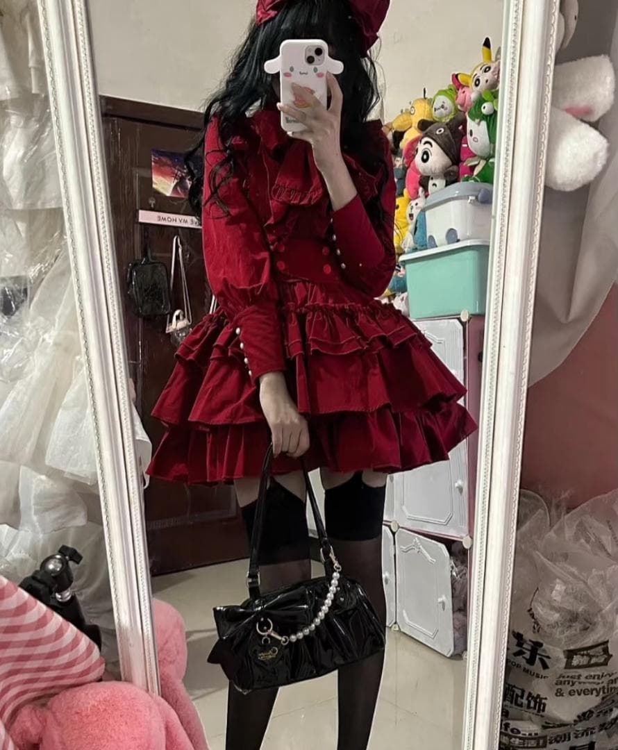 即納]CATCOCOONクラシカルドール 長袖 セットアップ 赤 - メルカリ