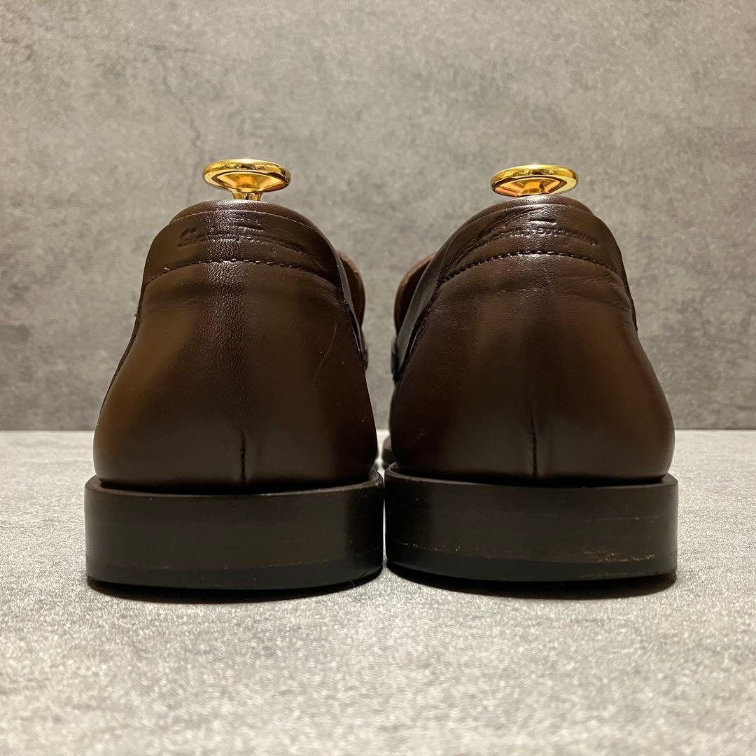 未使用級 フェラガモ ビットローファー ガンチーニ ブラウン 2217