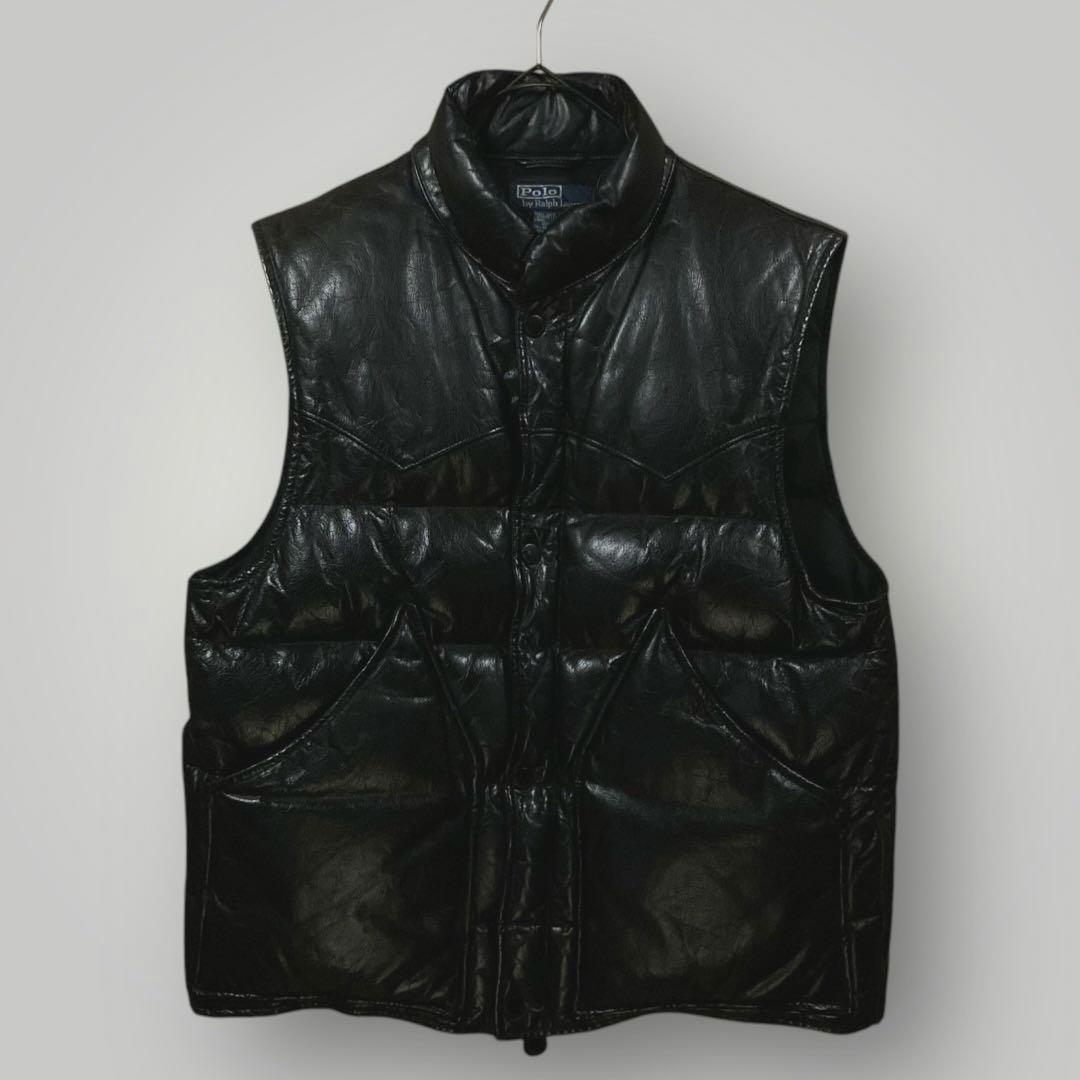 BECK様専用 Ralph Lauren ラルフローレン レザーダウンベスト 黒