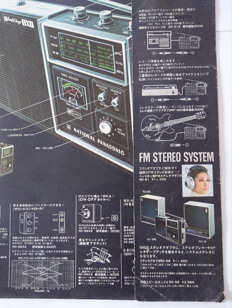 ナショナル 1972年 ラジオ GXO ワールドボーイ RF-848 カタログ - メルカリ