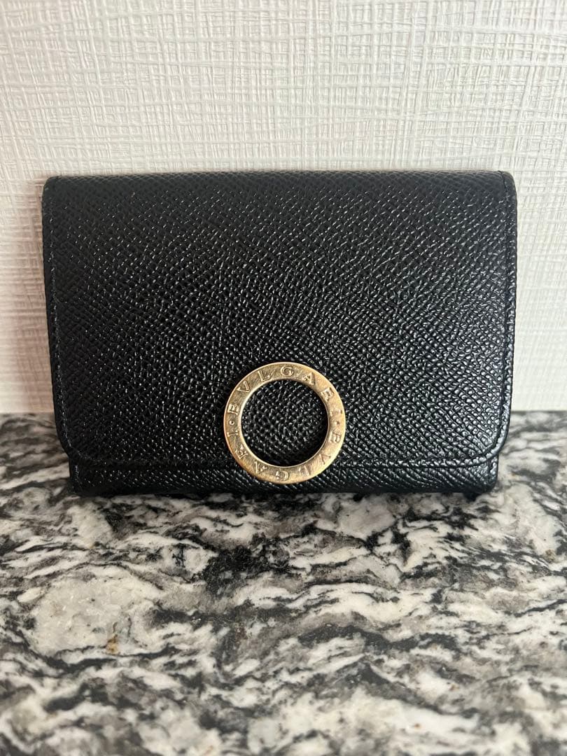 BVLGARI ブラックレザー 名刺入れ BVLGARI（ブルガリ） 名刺入れ メンズ レディース ブルガリ・ブルガリ