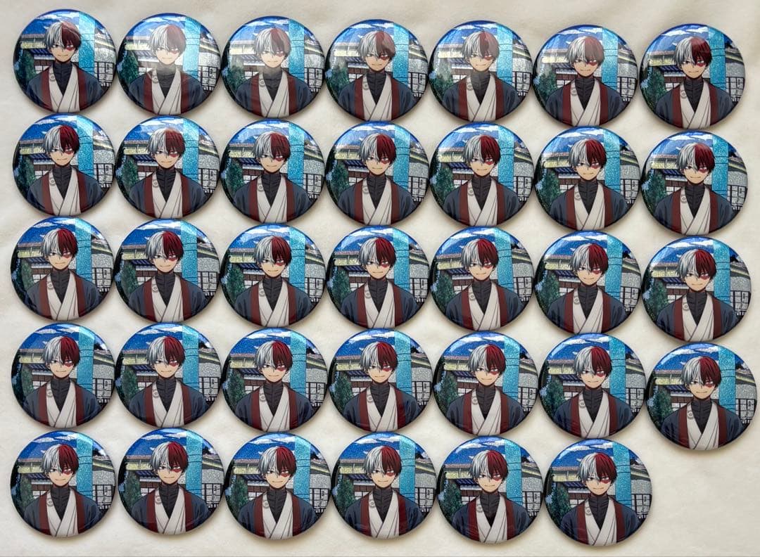 僕のヒーローアカデミア 花やしき グリッター缶バッジ 轟焦凍 ヒロアカ グッズ-バッチ】TVアニメ『僕のヒーローアカデミア』 描き下ろし