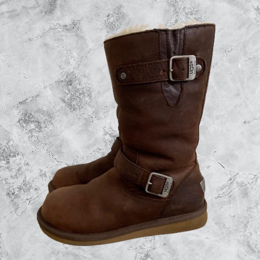 UGG オーストラリア ケンジントン ムートンブーツ ブラウン 24 - メルカリ