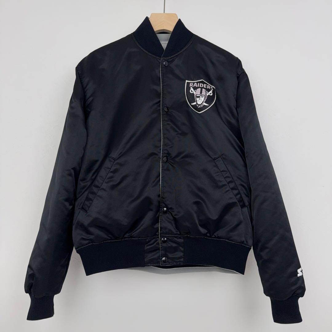 STARTER RAIDERS 80s 90s リバーシブルスタジャン シルバー - メルカリ