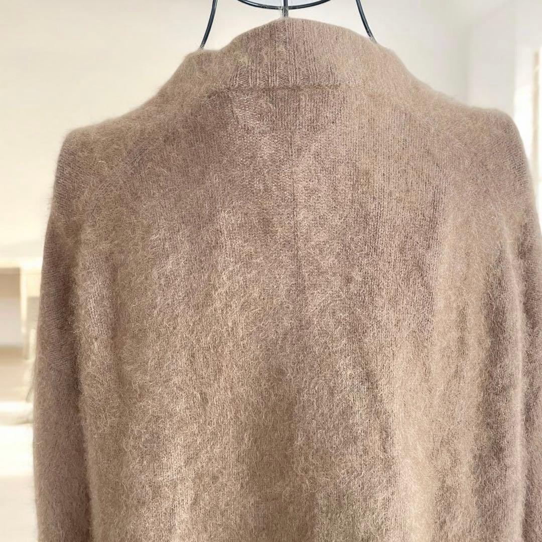 LANVINenBleu ランバン ラクーン100%ロングニットカーディガン38