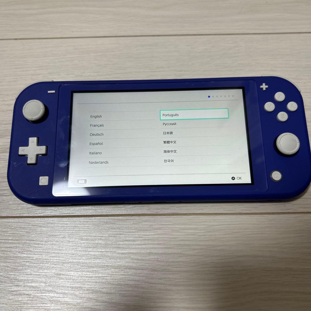 Nintendo Switch Lite ブルー 本体 充電器 箱 ケース - メルカリ