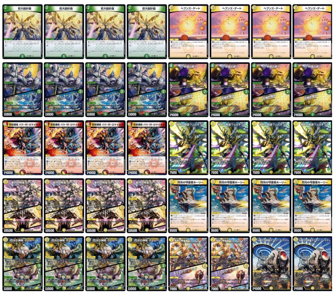 デュエマ 守りの王道 デッキ 改造パーツセット 巨大天門 白緑天門