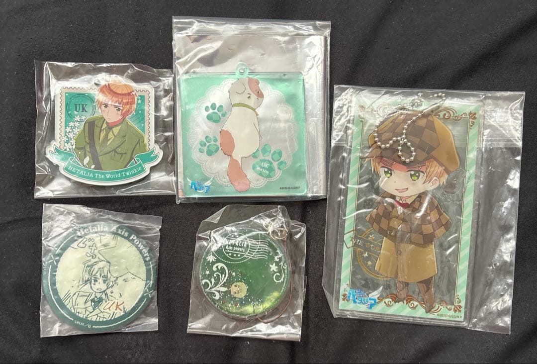 R*O様 ヘタリア Axis Powers イギリス アニメガ 缶バッジ 5点セ
