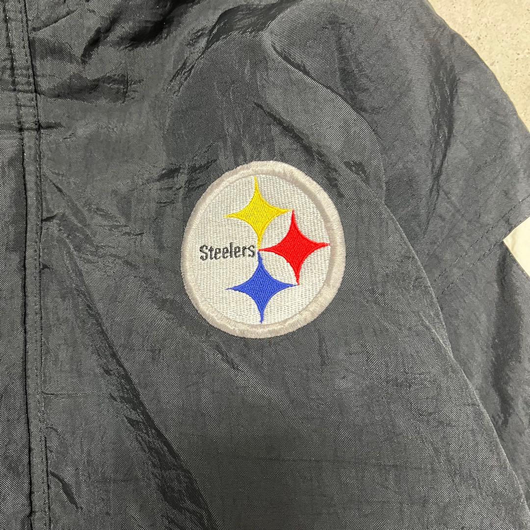 90s Reebok NFL Steelers ナイロンジャケット XL 刺繍 NFL XL 90s