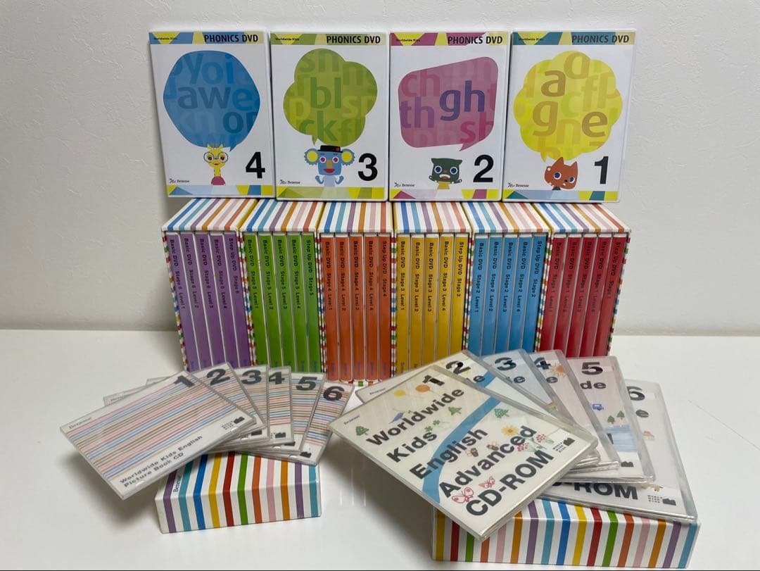 WWKDVD全巻セット＆フォニックス4巻 CD・PCゲームCDROM付き