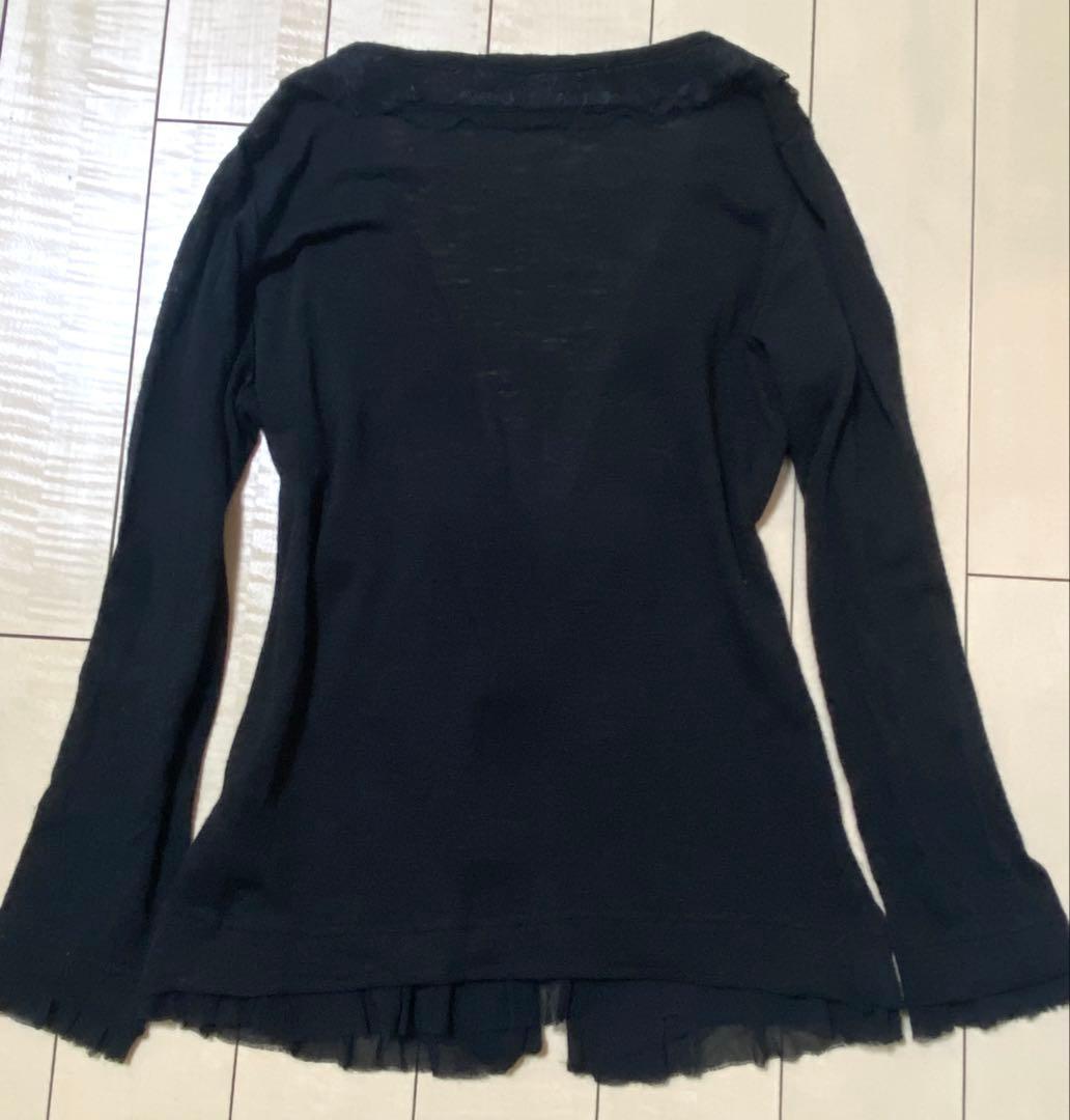 カーディガン ブラック ダークコア フリル レース フェアリーグランジ