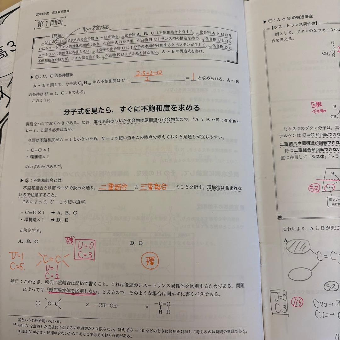 鉄緑会高3化学分野別講習 構造決定 - メルカリ