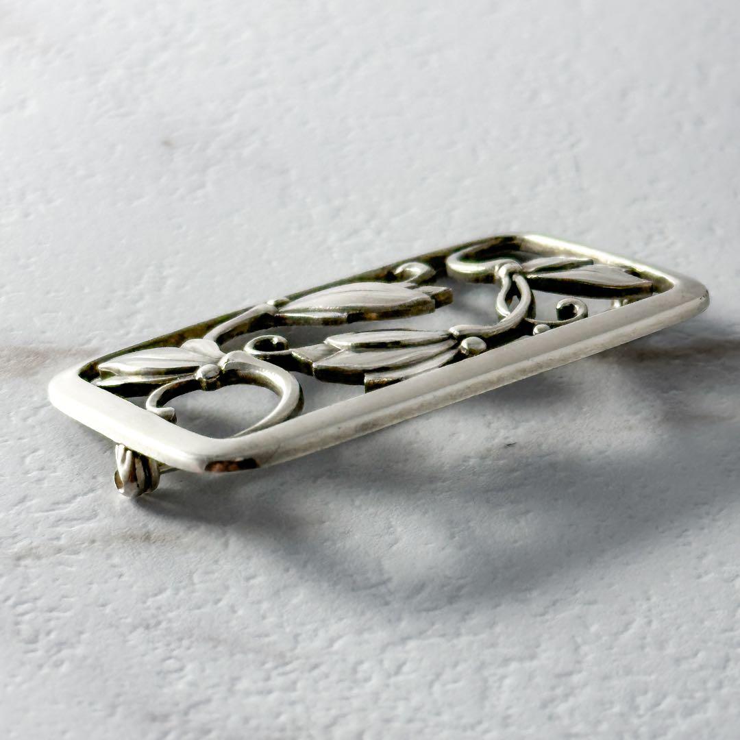 GEORG JENSEN 295 シルバー ブローチ フラワー 花 925s