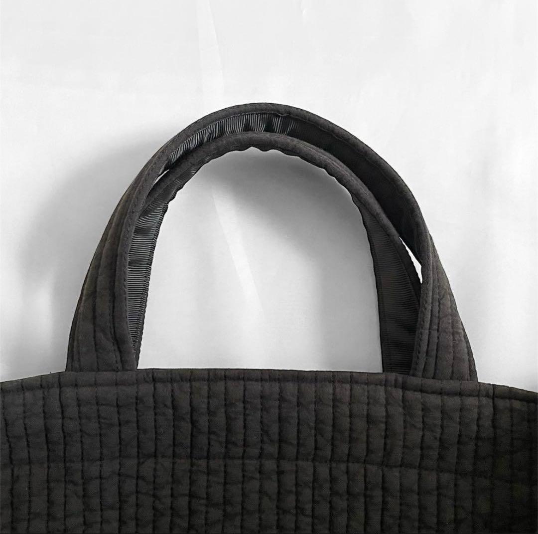 新作♡ヌビバッグ フリルギャザー ブラック パール 底板マグネット付き