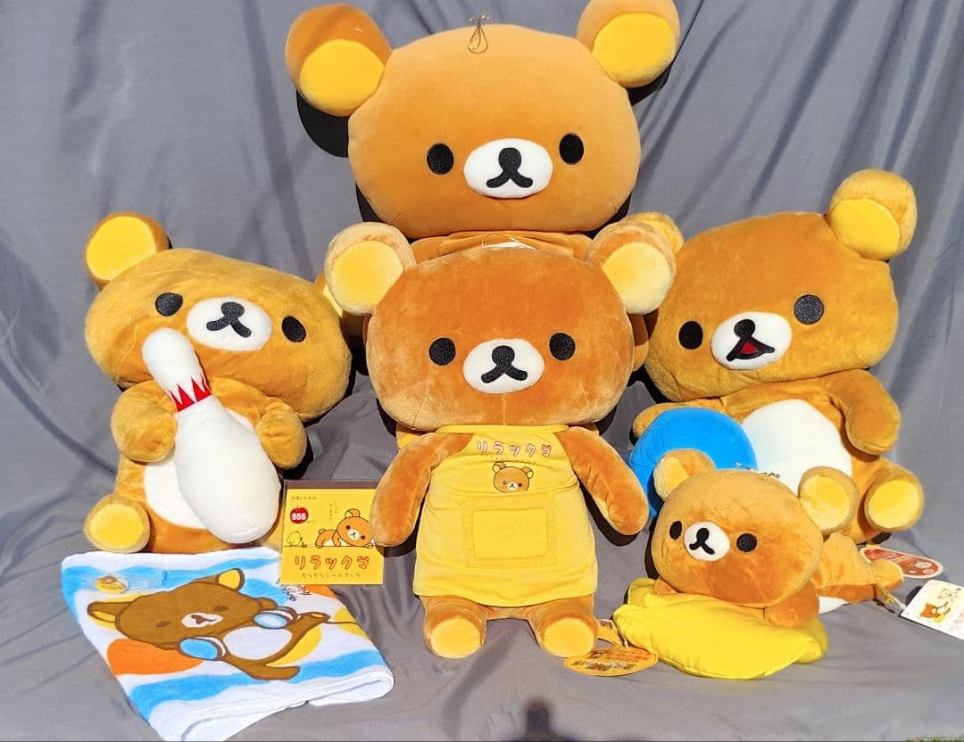 リラックマ 初期 限定 XL ぬいぐるみ ベロア ボウリング 日本入手 おまとめ リラックマ 初期 限定 XL ぬいぐるみ ベロア ボウリング 日本入手 お
