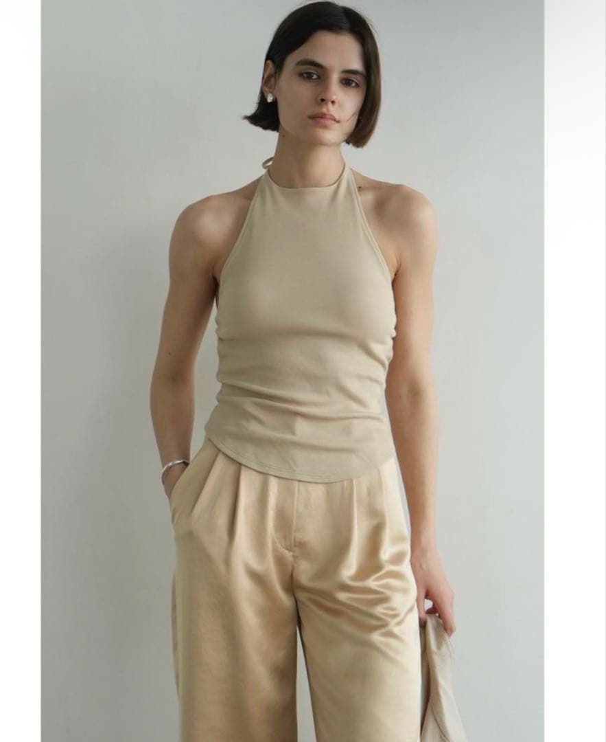 CLANE ホルターネックカップイン　ベージュ　サイズ1 CLANE（クラネ）の「HALTER NECK CUP IN TOPS（キャミソール）」 - WEAR