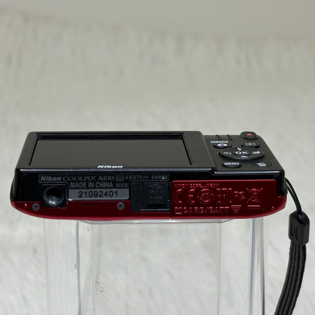 美品 Nikon COOLPIX A100 レッド コンデジ 動作品 - メルカリ