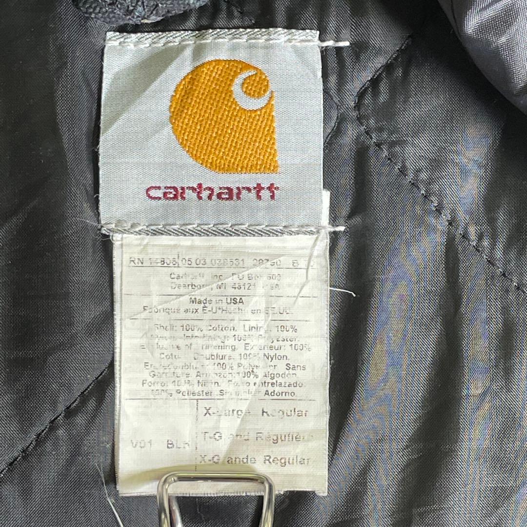 USA製◇00s carhartt【XL】ダックベスト/企業ロゴパッチ - メルカリ