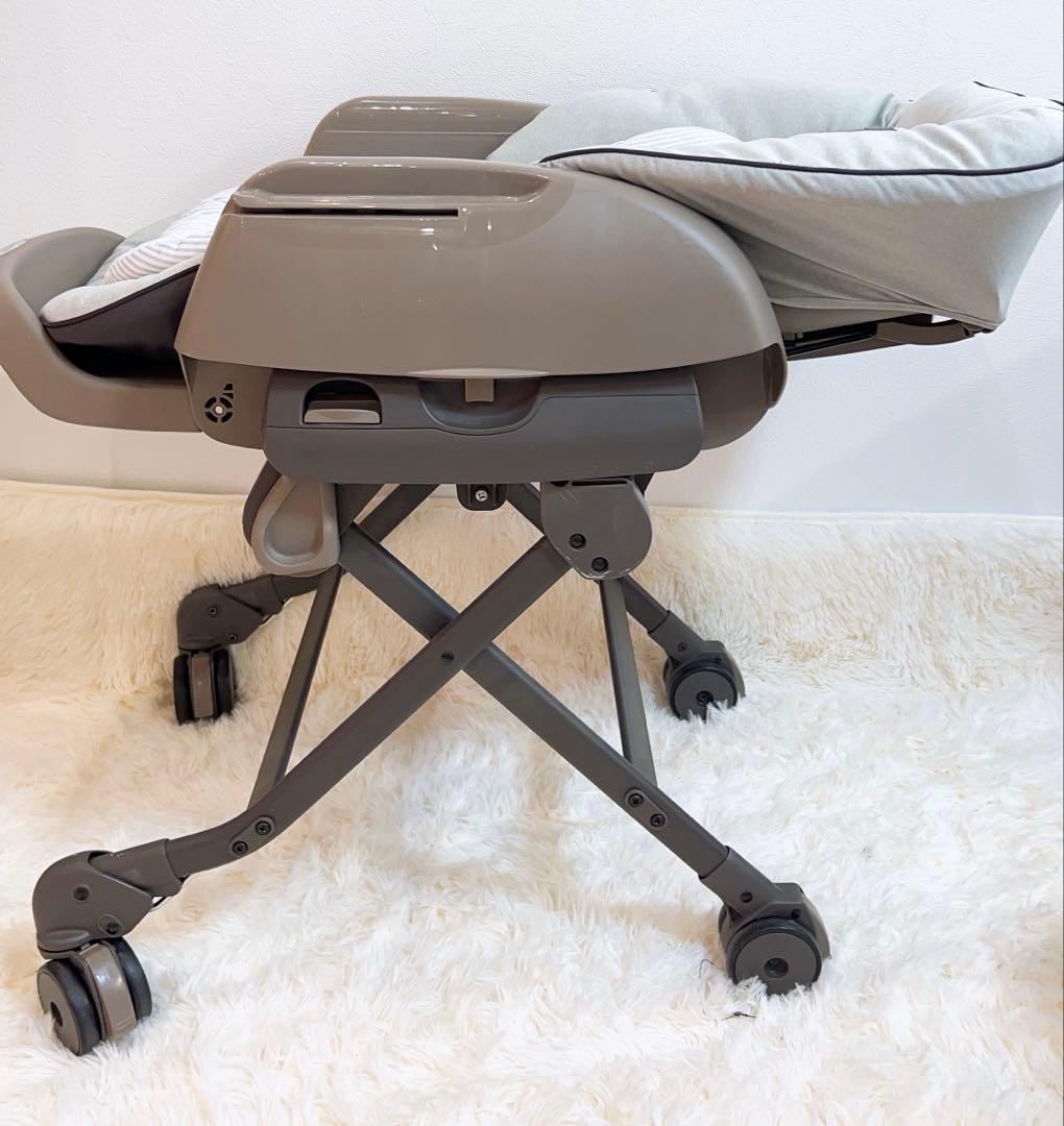 美品 コンビ ネムリラ スウィングベッド＆チェア ハイローチェア 手動