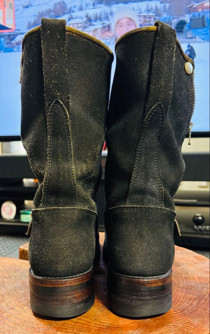 STRUMストラムエンジニア ブーツ RUDY茶1120N BLACKカスタム - メルカリ