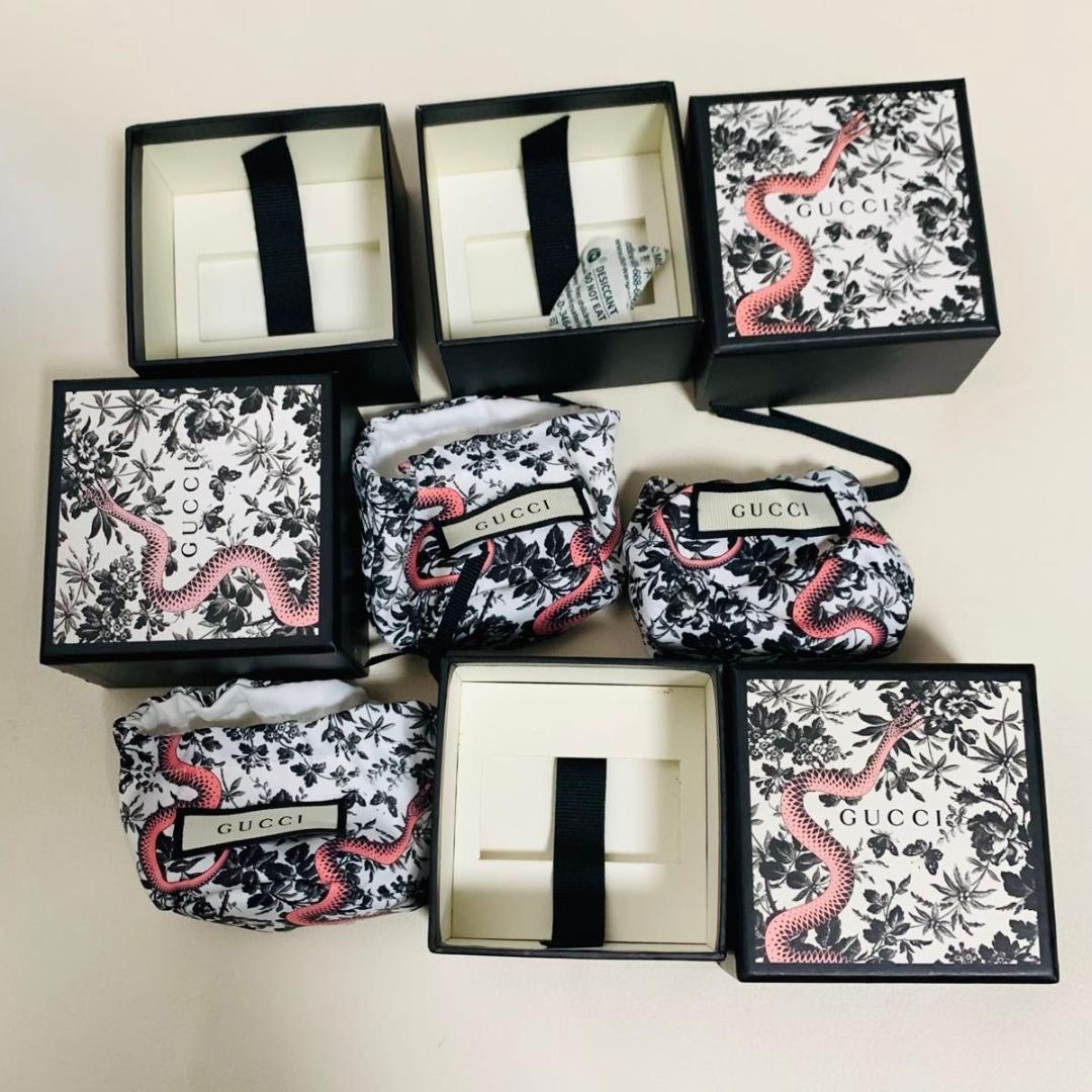 グッチ アクセサリー 用 BOX 6個 セット 箱 保存袋 スネーク まとめ