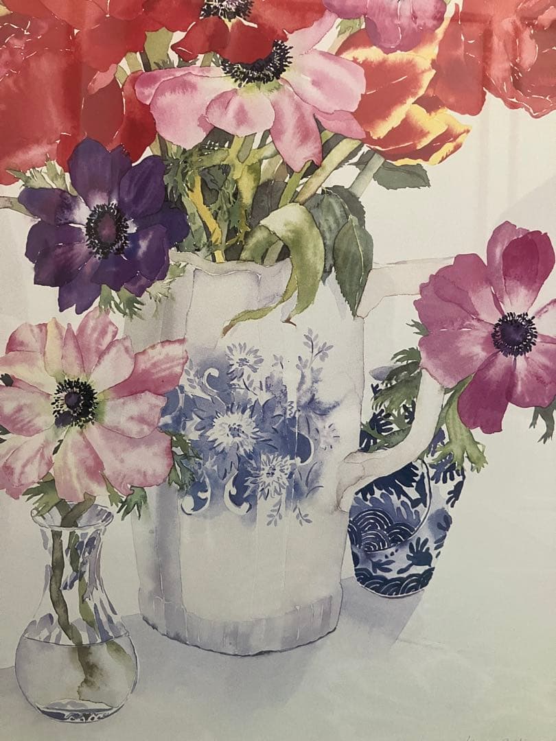 メアリーウディン 花 水彩画 額装 | 激安通販のイーサプライ