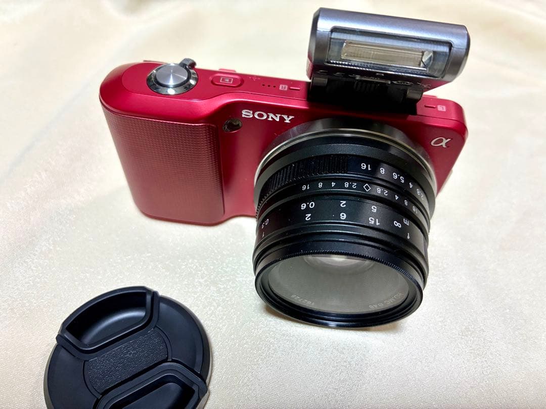 ジャンク品】SONY NEX-3 ミラーレスカメラ レッド 本体 - メルカリ