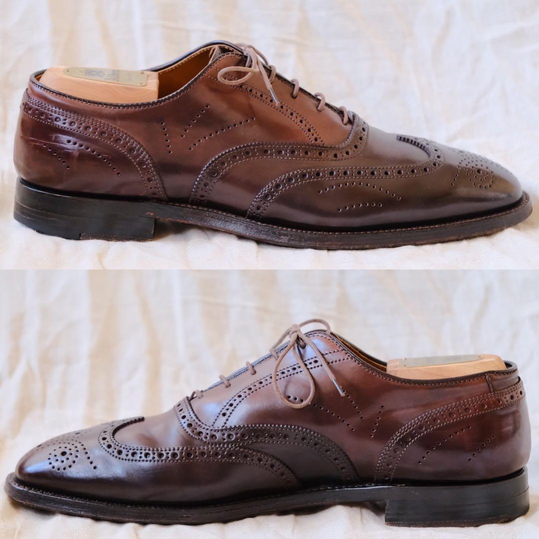 美品Aldenオールデン96080バーガンディコードバンフルブローグ10D木型