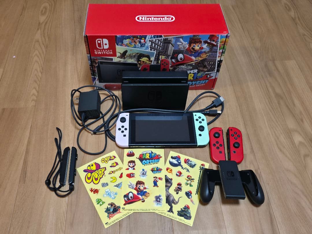 Switchマリオセットソフト/ケース無ステッカー付代替JC＋赤JC(ジャンク) Nintendo Switch 【ラッピング可】【即日発送】【新品】任天堂 本体