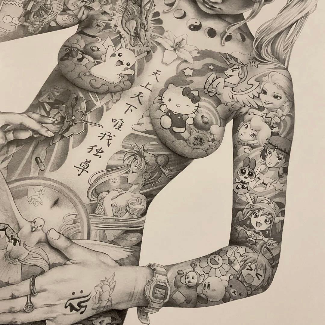 《額装済》平成聖母 大友昇平 ポスター アート インテリア 高級額縁