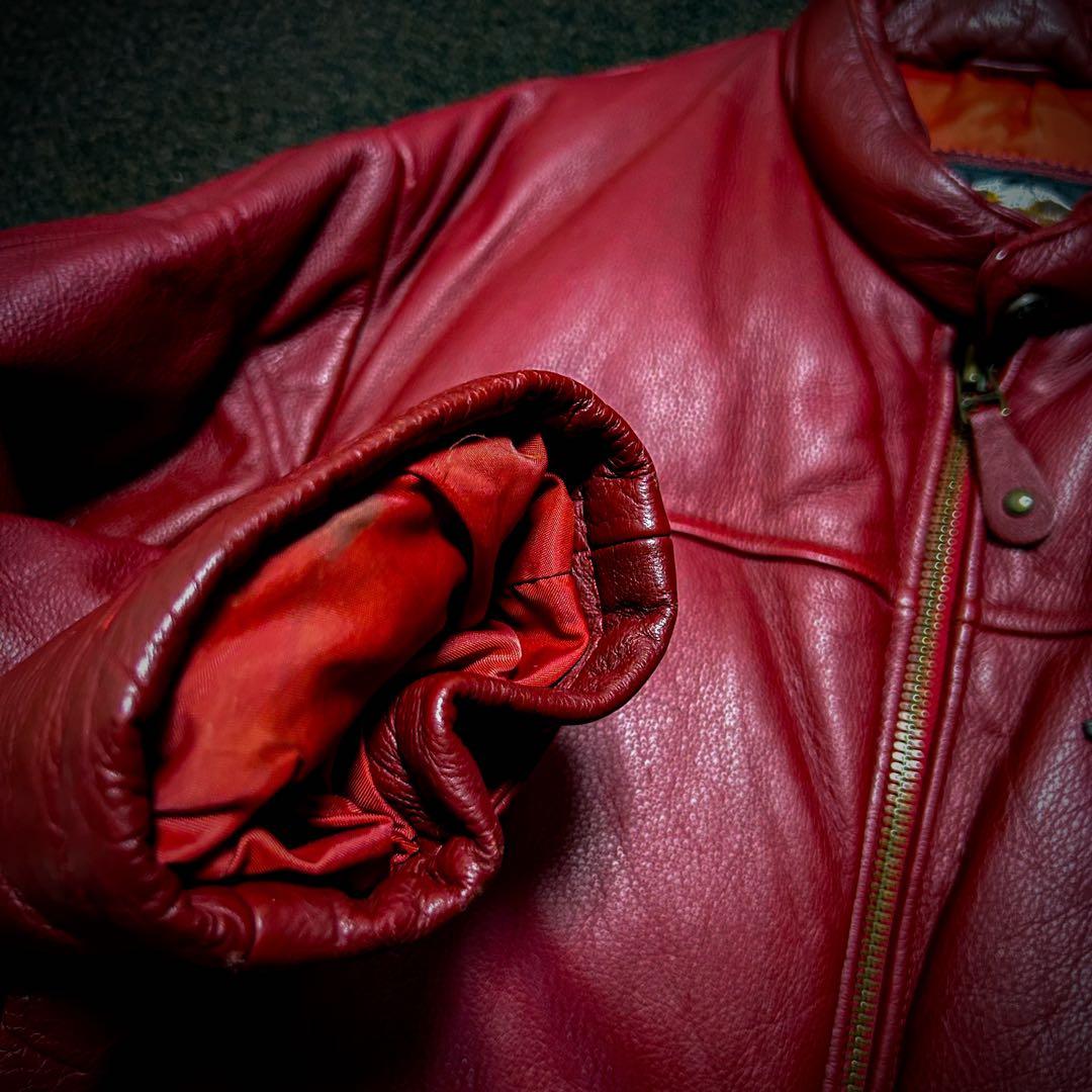 ハーレーダビッドソン デッドストックレザーダウン ボルドー M ポロ