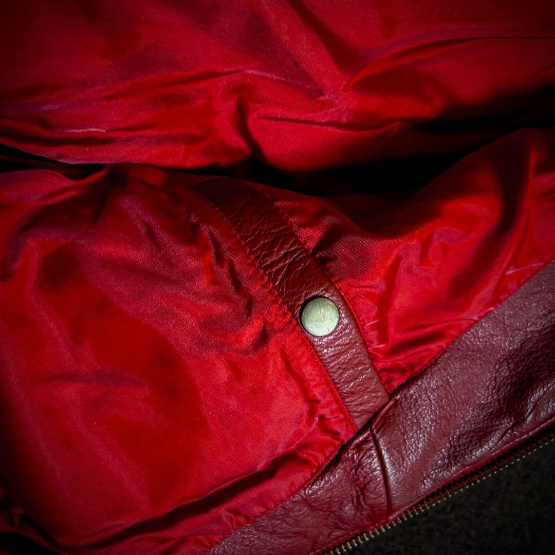 ハーレーダビッドソン デッドストックレザーダウン ボルドー M - メルカリ