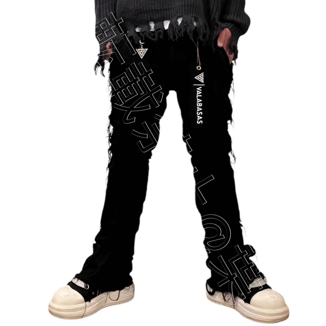 新品未使用 valabasasバラバサス フリンジクラッシュスキニーフレア 30