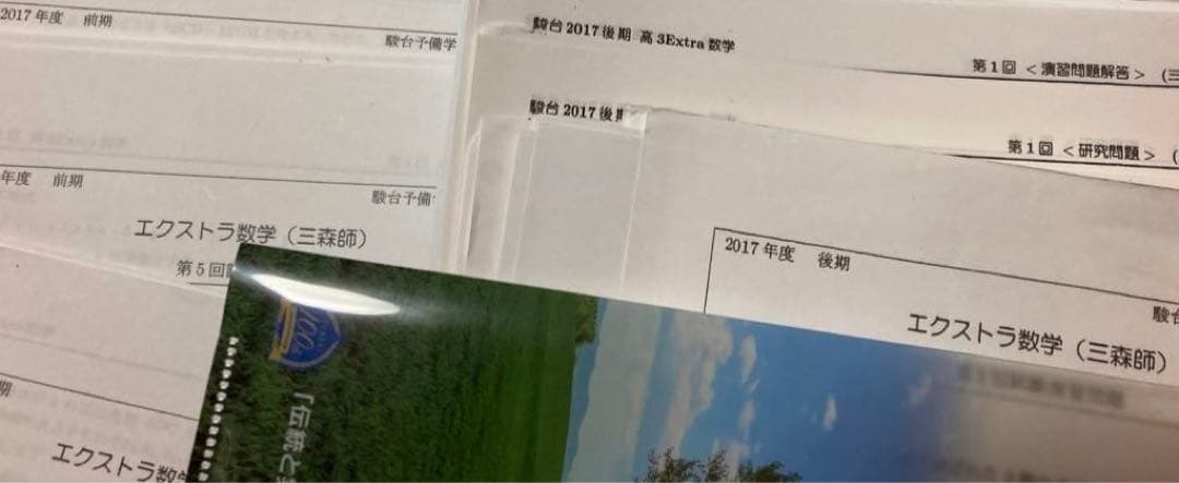 駿台 高2 高3 エクストラ数学α 井辺先生 三森先生 テスト プリント