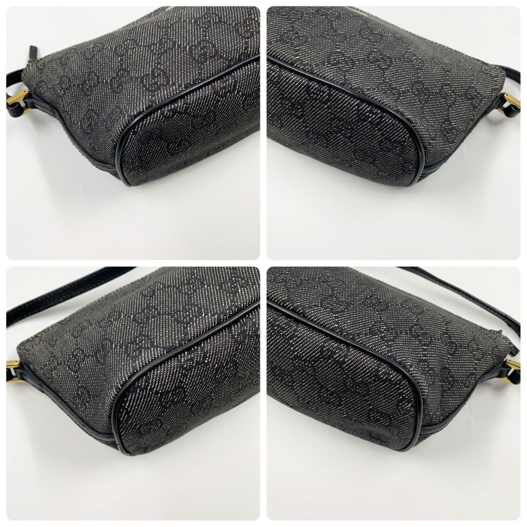 ✨極美品✨】 グッチ アクセサリーポーチ GGキャンバス ブラック