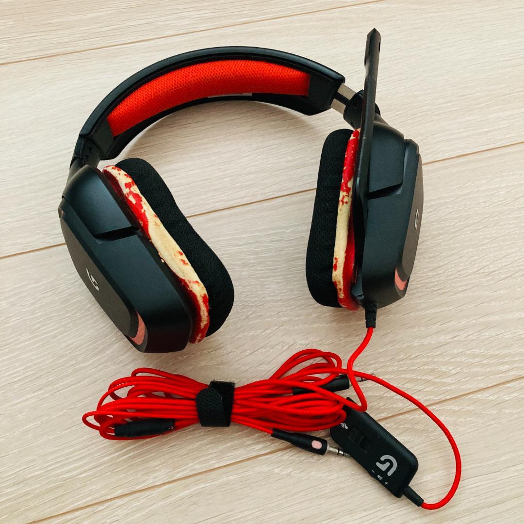 ☆ ヘッドホン 赤x黒 マイク付きヘッドホン ゲーミングヘッドホン