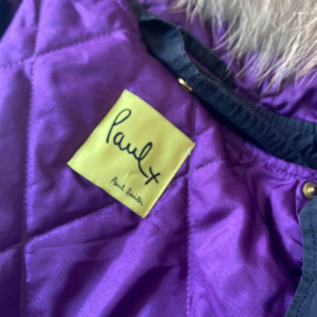 Paul Smitモッズコート ブラック ライナーフード紫 M ユニセックス
