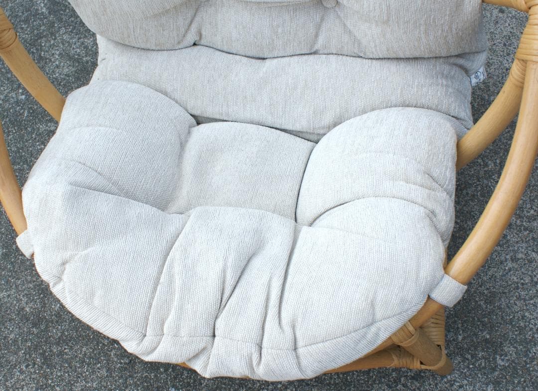 ラタンチェア 丸型 1人掛けソファ ベージュ ニトリ - メルカリ