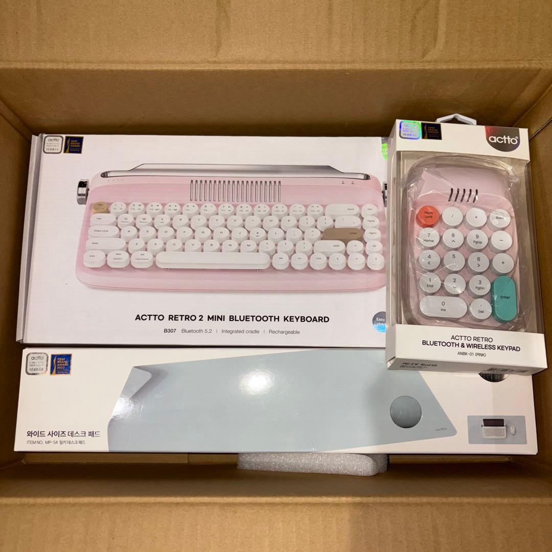 actto キーボード・キーパッド・ミルキーデスクパッド 3点セット Amazon.com: Odpaltoy Retro Typewriter Mechanical Keyboard with