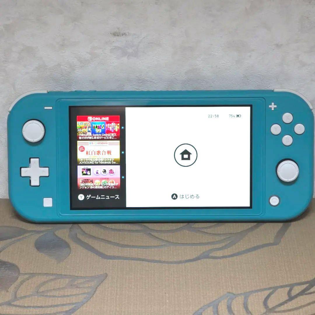switch lite ターコイズ 本体のみ microSD +1000円 - メルカリ