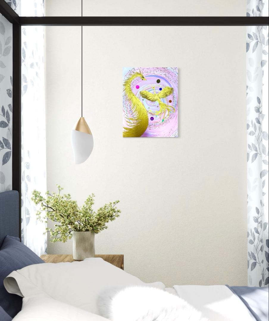 開運絵画 龍神様 鳳凰 拡大のエネルギー