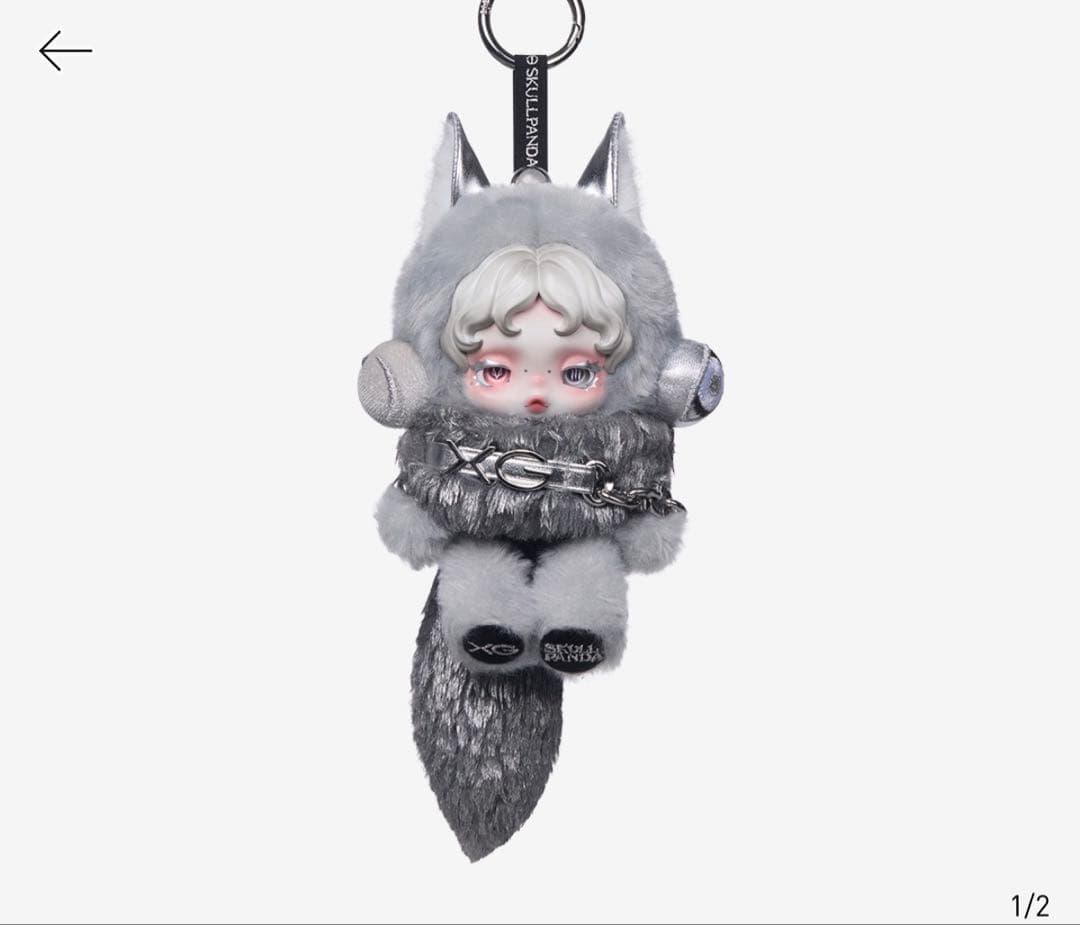 ぬいぐるみ SKULLPANDA XG POPMART SKULLPANDA x XG Plush Doll Pendant POPMART Popup Alphaz NEW Japan