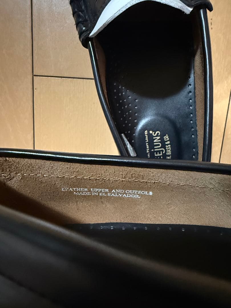 ghbass WEEJUNS ローファー白/黒 レザー 26.5cm　箱無し