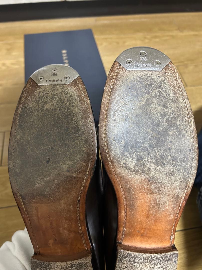 ラルフローレン ローファー クロケットアンドジョーンズ製 コードバン