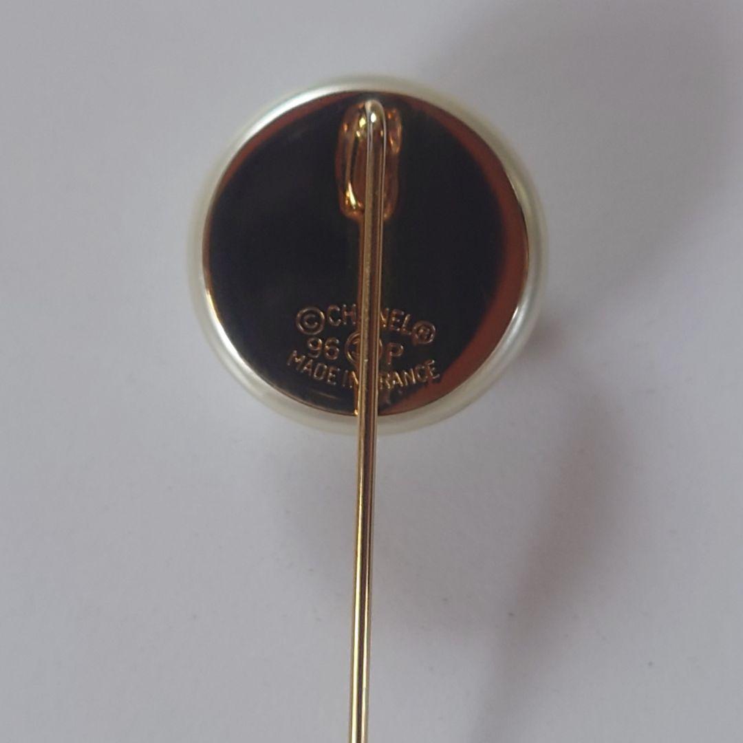 未使用に近い シャネル ピンブローチ 96P ココマーク フェイクパール